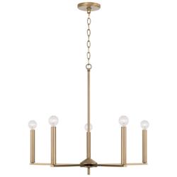 HomePlace Lighting Portman 5 Light Chandelier Aged Brass