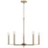 HomePlace Lighting Portman 5 Light Chandelier Aged Brass