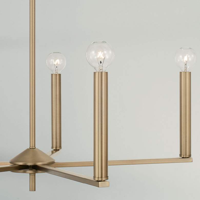Image 3 HomePlace Lighting Portman 5 Light Chandelier Aged Brass more views