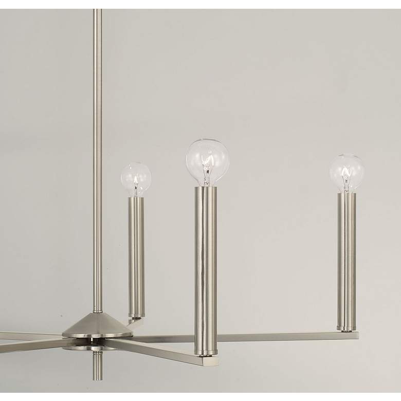 Image 3 HomePlace Lighting Portman 5 Light Chandelier Brushed Nickel more views