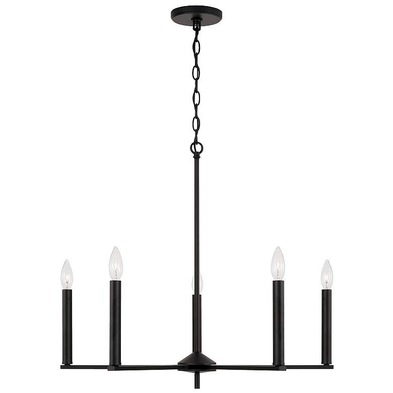 Image 1 HomePlace Lighting Portman 5 Light Chandelier Matte Black