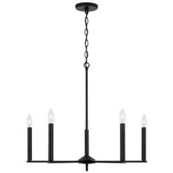HomePlace Lighting Portman 5 Light Chandelier Matte Black