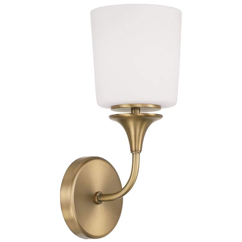 Image 2 HomePlace Lighting Presley 1 Light Sconce Aged Brass