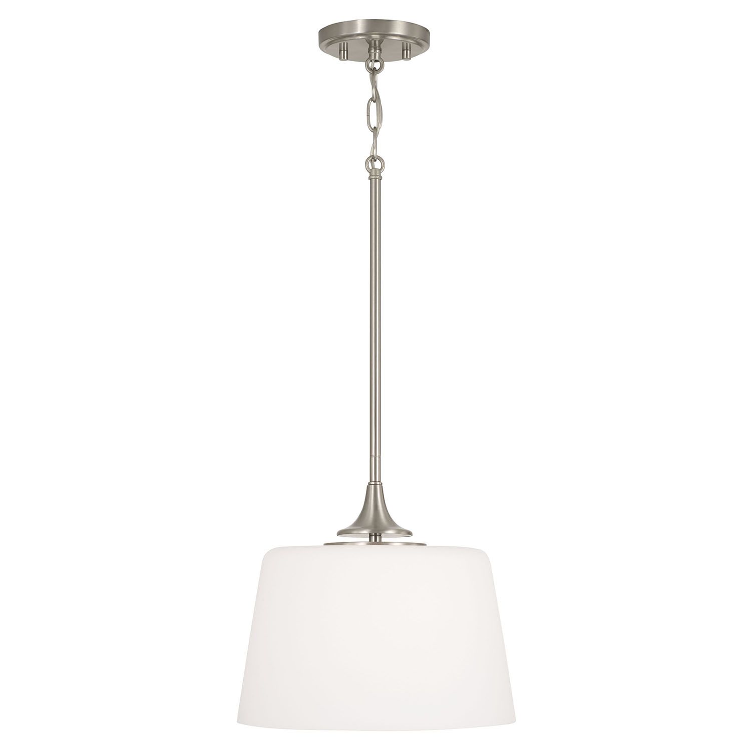 Image 5 HomePlace Lighting Presley 1 Light Semi Flush 11.75" Brushed Nickel more views