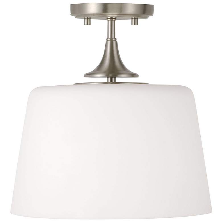 Image 2 HomePlace Lighting Presley 1 Light Semi-Flush Brushed Nickel