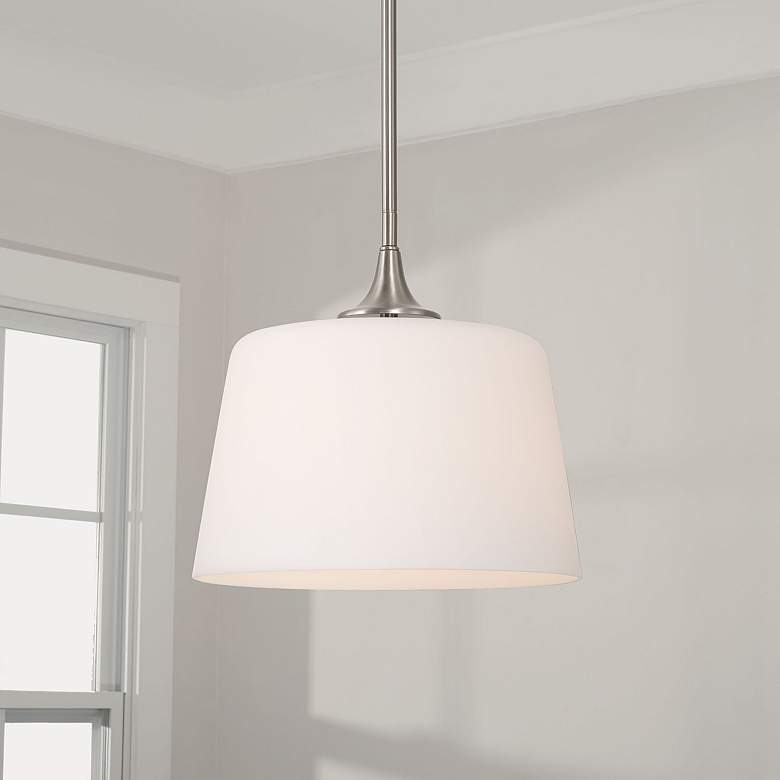 Image 3 HomePlace Lighting Presley 1 Light Semi-Flush Brushed Nickel more views