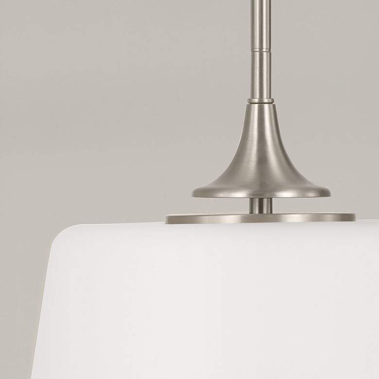 Image 4 HomePlace Lighting Presley 1 Light Semi-Flush Brushed Nickel more views