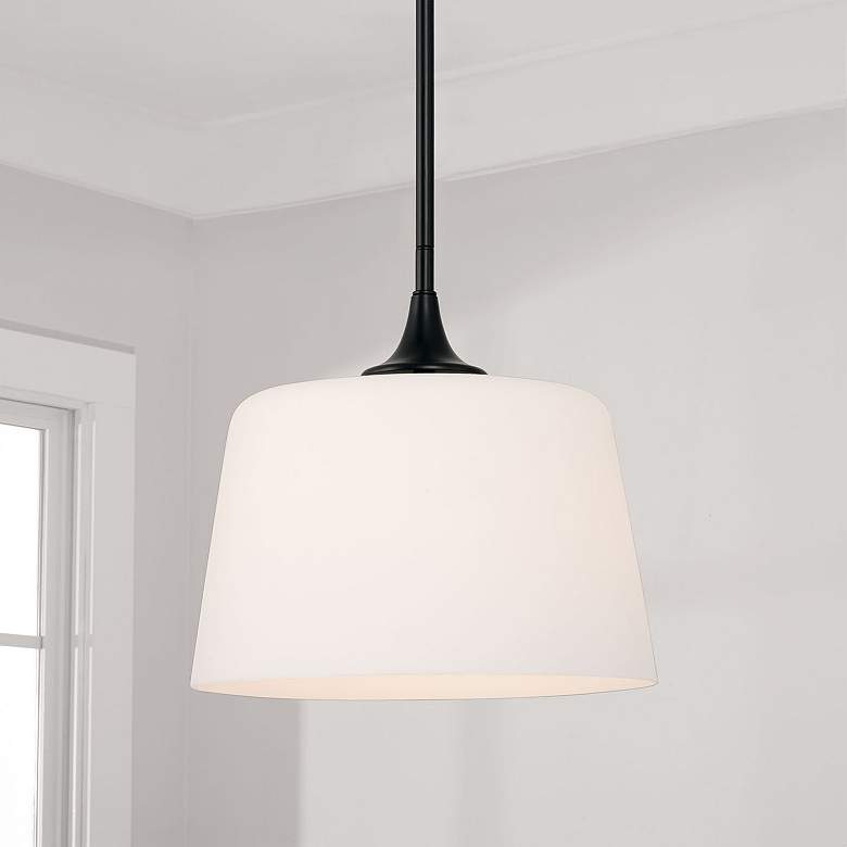 Image 3 HomePlace Lighting Presley 1 Light Semi-Flush Matte Black more views