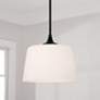 3_HomePlace Lighting Presley 1 Light Semi-Flush Matte Black more views