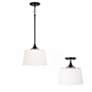 7_HomePlace Lighting Presley 1 Light Semi-Flush Matte Black more views