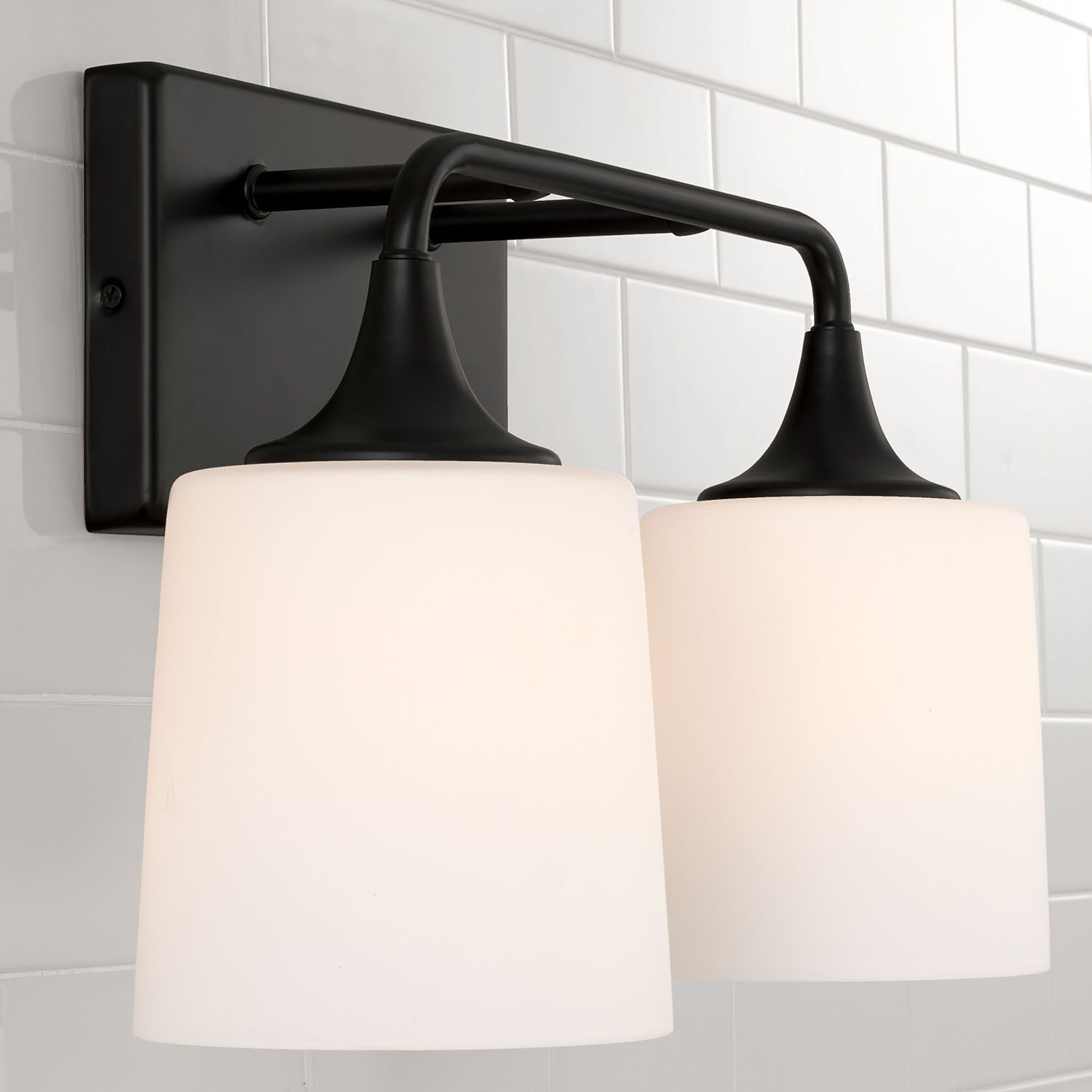 Image 3 HomePlace Lighting Presley 2 Light Vanity 16" Matte Black more views