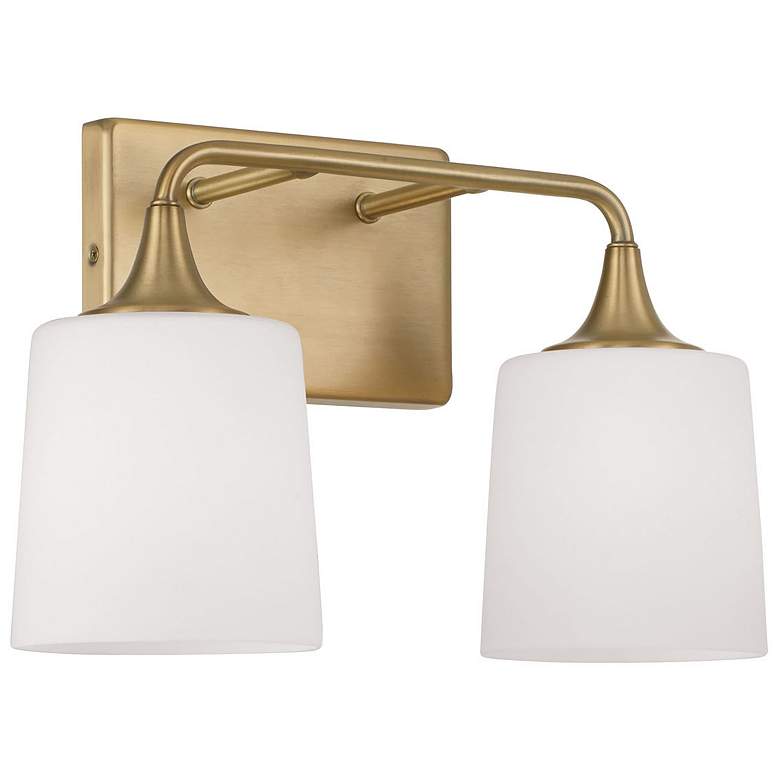 Image 2 HomePlace Lighting Presley 2 Light Vanity Aged Brass