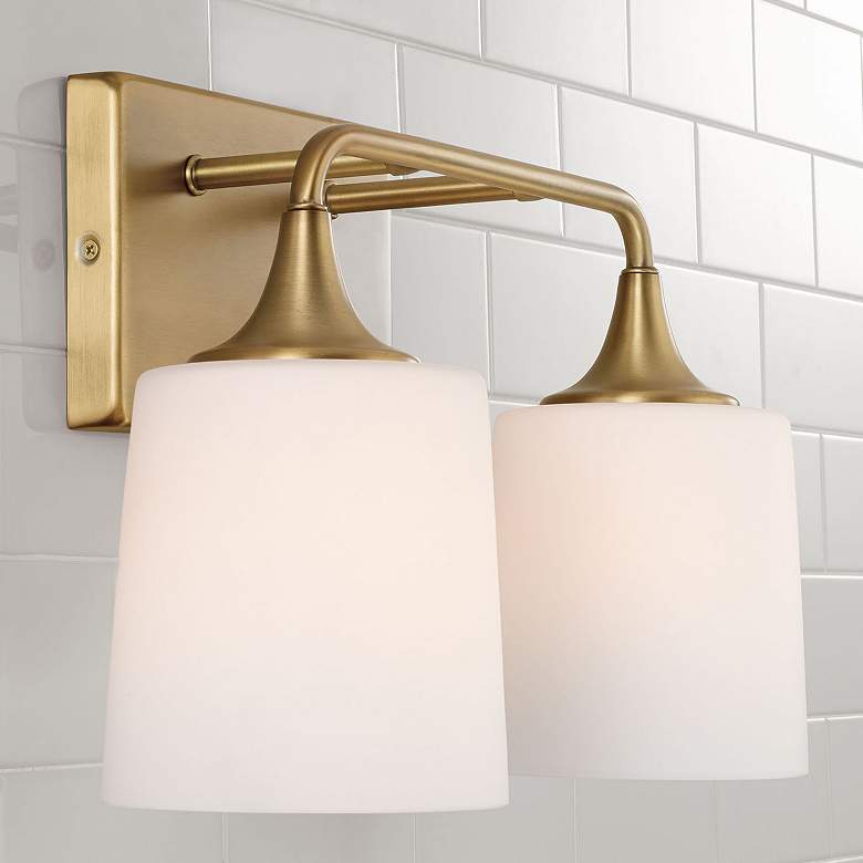 Image 4 HomePlace Lighting Presley 2 Light Vanity Aged Brass more views