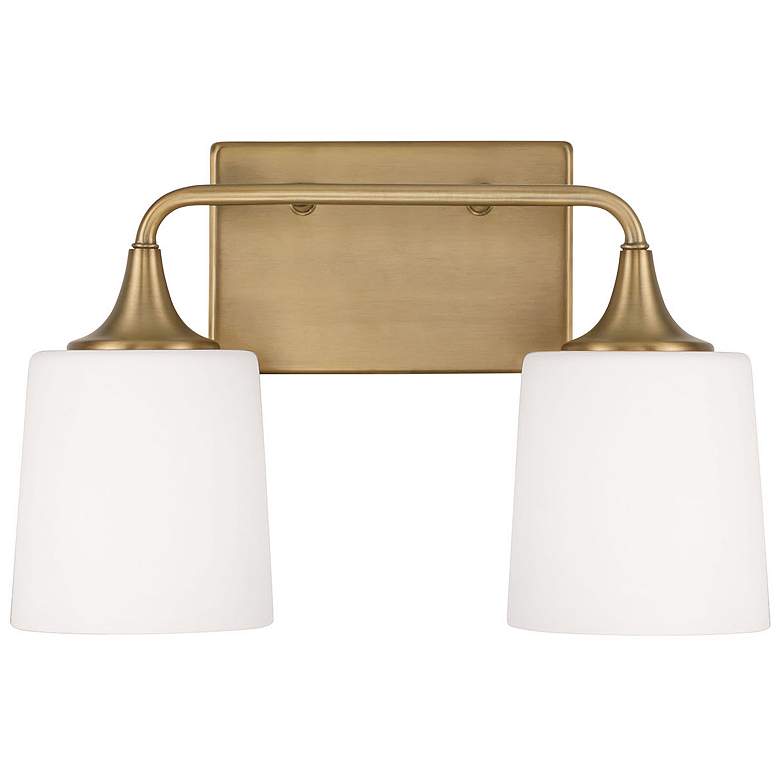Image 6 HomePlace Lighting Presley 2 Light Vanity Aged Brass more views