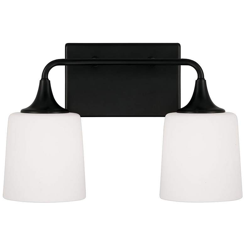 Image 6 HomePlace Lighting Presley 2 Light Vanity Matte Black more views