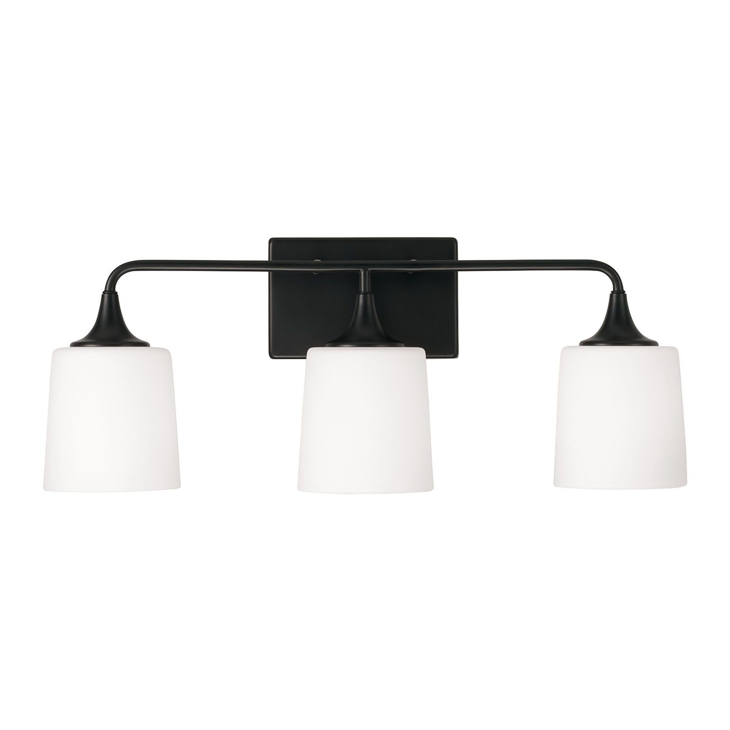 Image 5 HomePlace Lighting Presley 3 Light Vanity 26.25" Matte Black more views