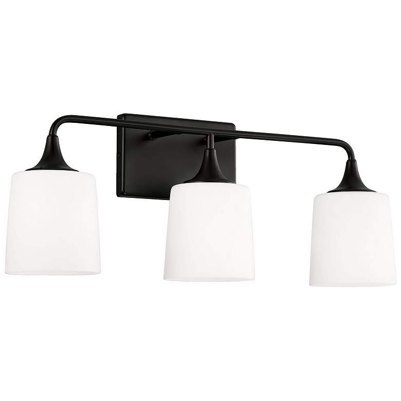 Image 2 HomePlace Lighting Presley 3 Light Vanity Matte Black