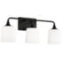 HomePlace Lighting Presley 3 Light Vanity Matte Black