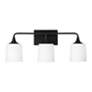 5_HomePlace Lighting Presley 3 Light Vanity Matte Black more views