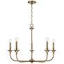 2_HomePlace Lighting Presley 5 Light Chandelier Aged Brass