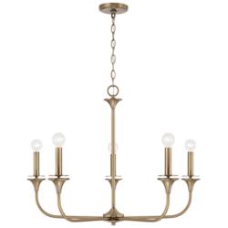 HomePlace Lighting Presley 5 Light Chandelier Aged Brass