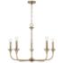 HomePlace Lighting Presley 5 Light Chandelier Aged Brass