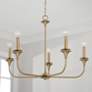 1_HomePlace Lighting Presley 5 Light Chandelier Aged Brass