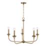 4_HomePlace Lighting Presley 5 Light Chandelier Aged Brass more views