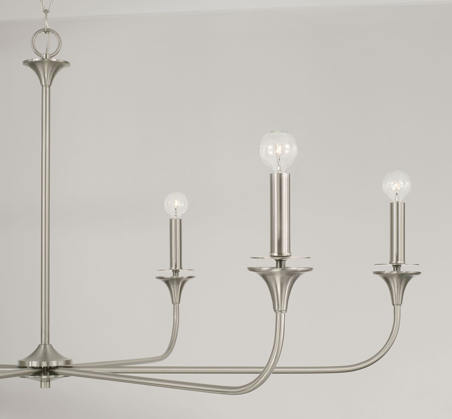 Image 3 HomePlace Lighting Presley 6 Light Chandelier 49" Brushed Nickel more views