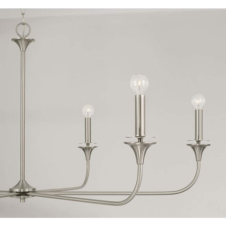 Image 3 HomePlace Lighting Presley 6 Light Chandelier Brushed Nickel more views