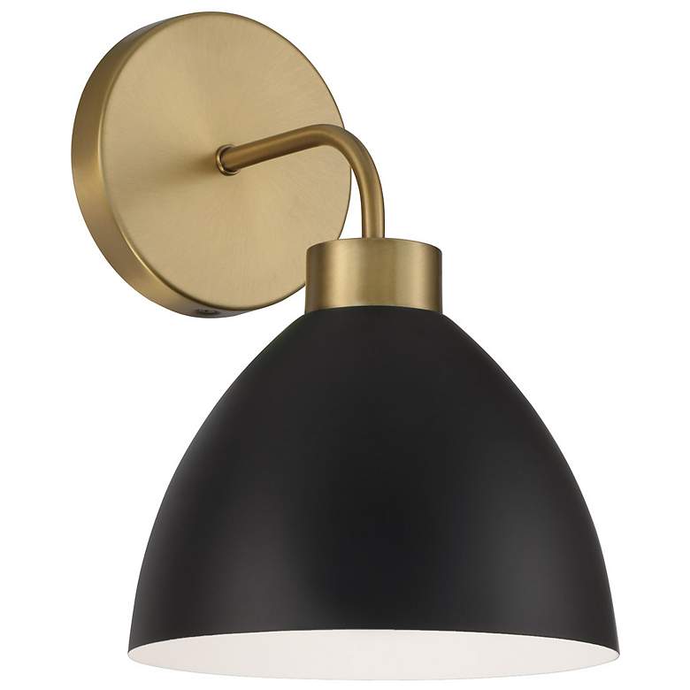 Image 1 HomePlace Lighting Ross 1 Light Sconce Aged Brass and Black