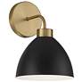 HomePlace Lighting Ross 1 Light Sconce Aged Brass and Black
