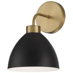 HomePlace Lighting Ross 1 Light Sconce Aged Brass and Black