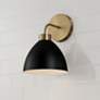 1_HomePlace Lighting Ross 1 Light Sconce Aged Brass and Black