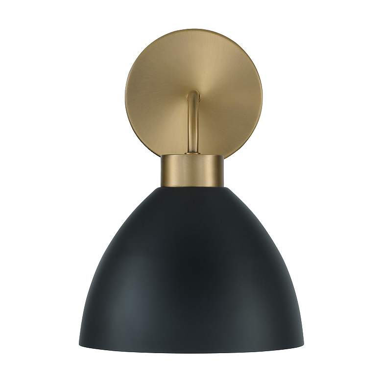 Image 4 HomePlace Lighting Ross 1 Light Sconce Aged Brass and Black more views