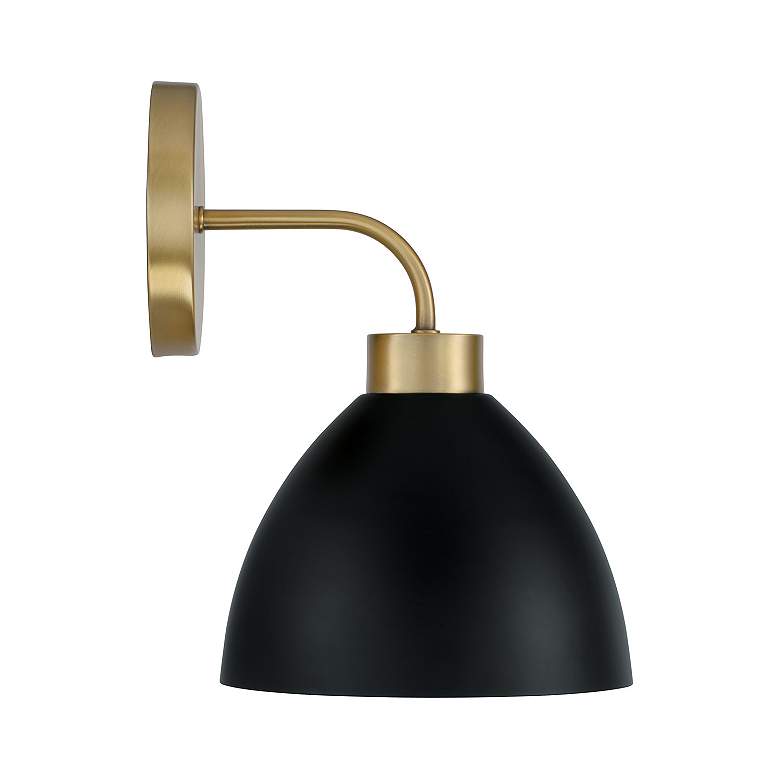 Image 5 HomePlace Lighting Ross 1 Light Sconce Aged Brass and Black more views
