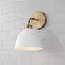 Thumbnail1 of HomePlace Lighting Ross 1 Light Sconce Aged Brass and White