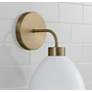 Thumbnail3 of HomePlace Lighting Ross 1 Light Sconce Aged Brass and White more views