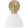 Thumbnail4 of HomePlace Lighting Ross 1 Light Sconce Aged Brass and White more views
