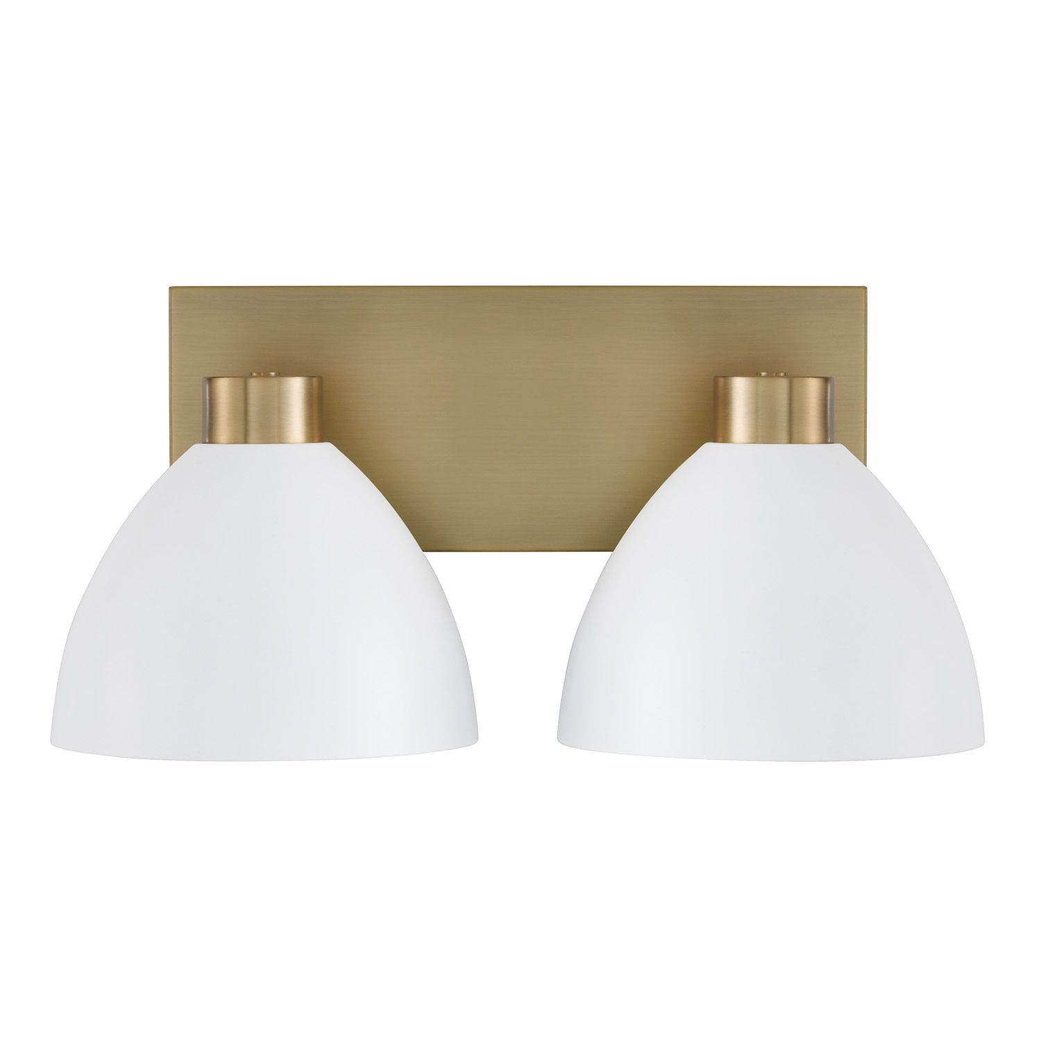 Image 5 HomePlace Lighting Ross 2 Light Vanity Aged Brass and White more views