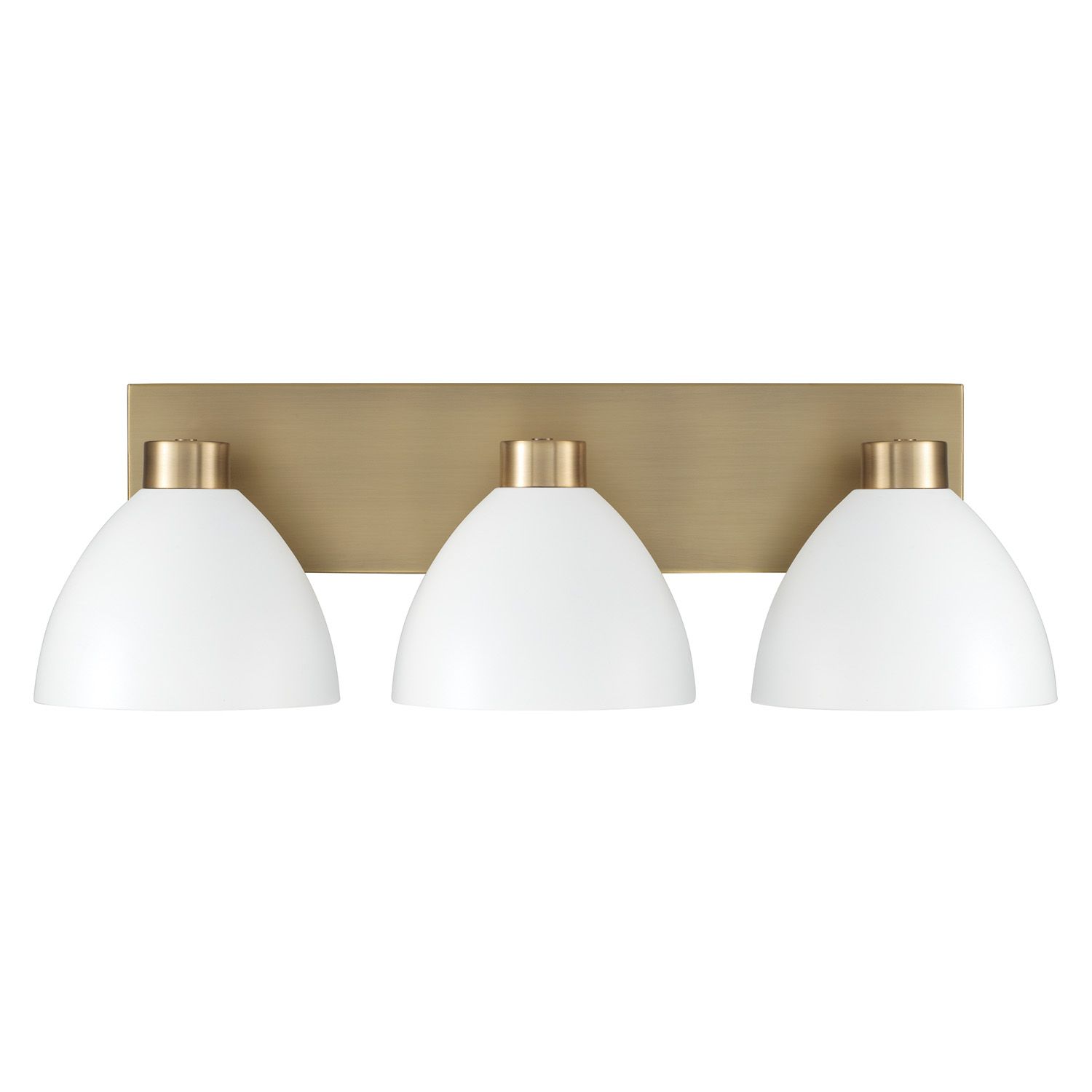 Image 4 HomePlace Lighting Ross 3 Light Vanity 25.25" Aged Brass and White more views