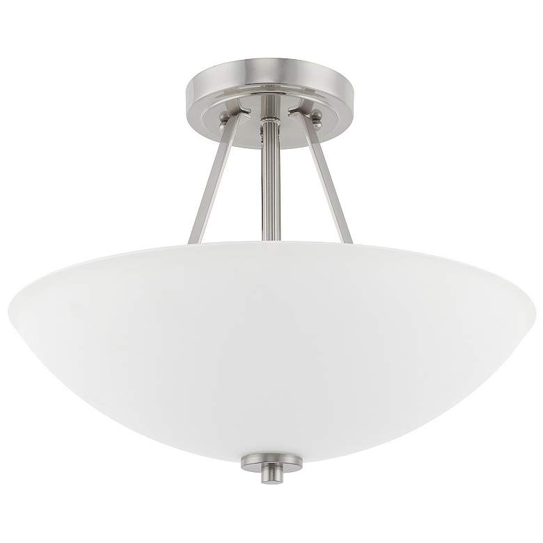 Image 1 HomePlace Lighting Stewart 2 Light Semi-Flush Brushed Nickel