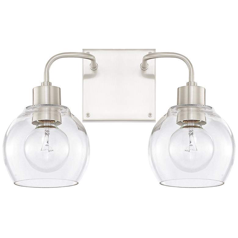 Image 1 HomePlace Lighting Tanner 2 Light Vanity Brushed Nickel