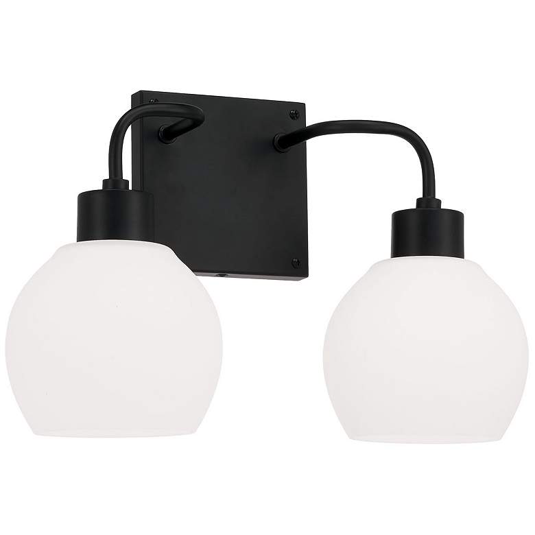 Image 1 HomePlace Lighting Tanner 2 Light Vanity Matte Black