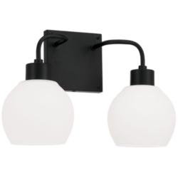 HomePlace Lighting Tanner 2 Light Vanity Matte Black