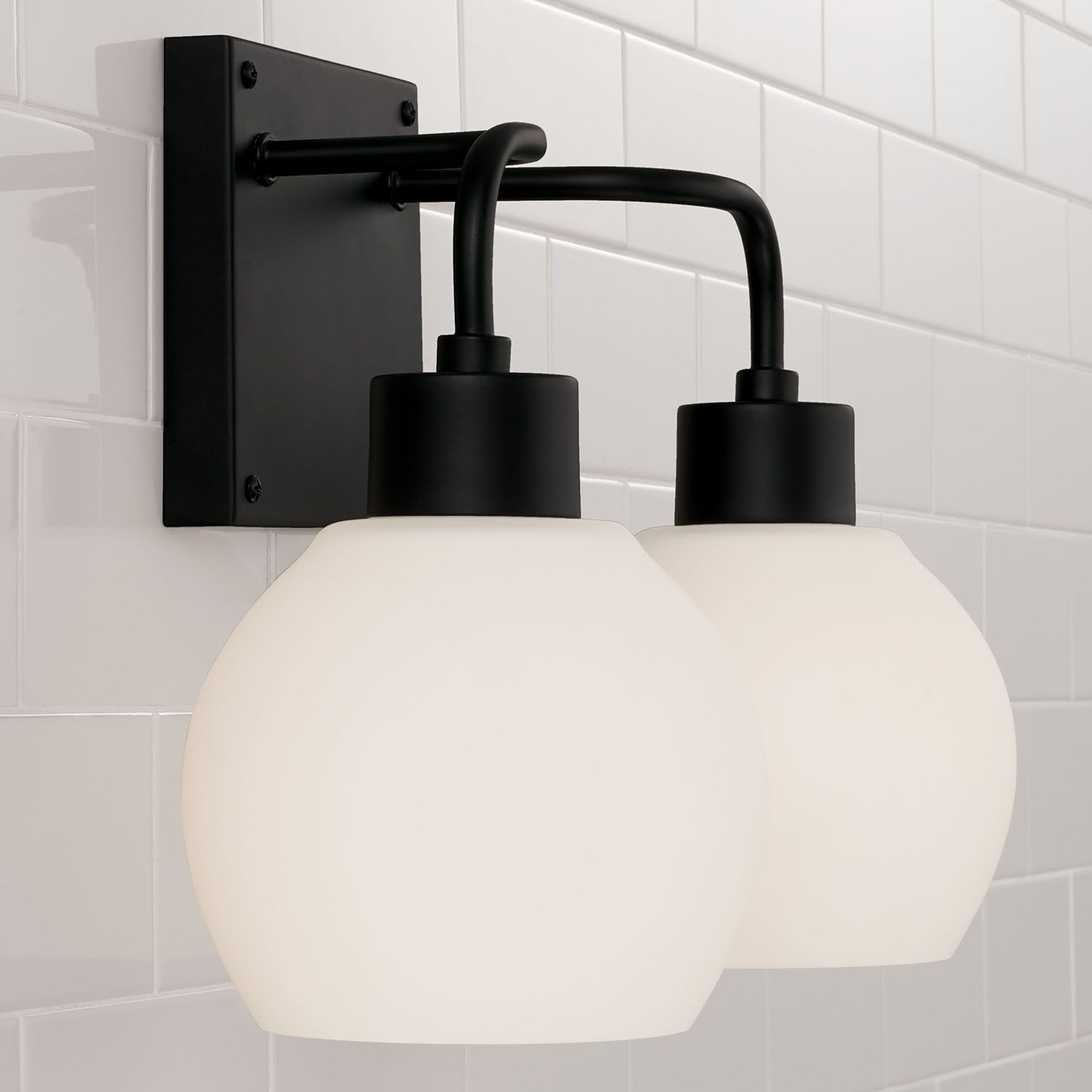Image 3 HomePlace Lighting Tanner 2 Light Vanity Matte Black more views