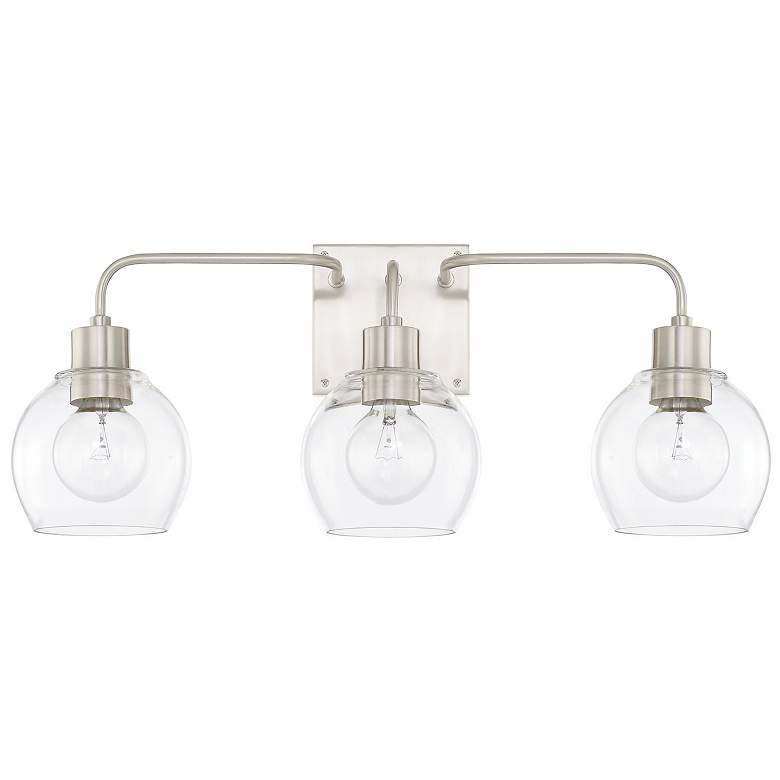 Image 1 HomePlace Lighting Tanner 3 Light Vanity Brushed Nickel