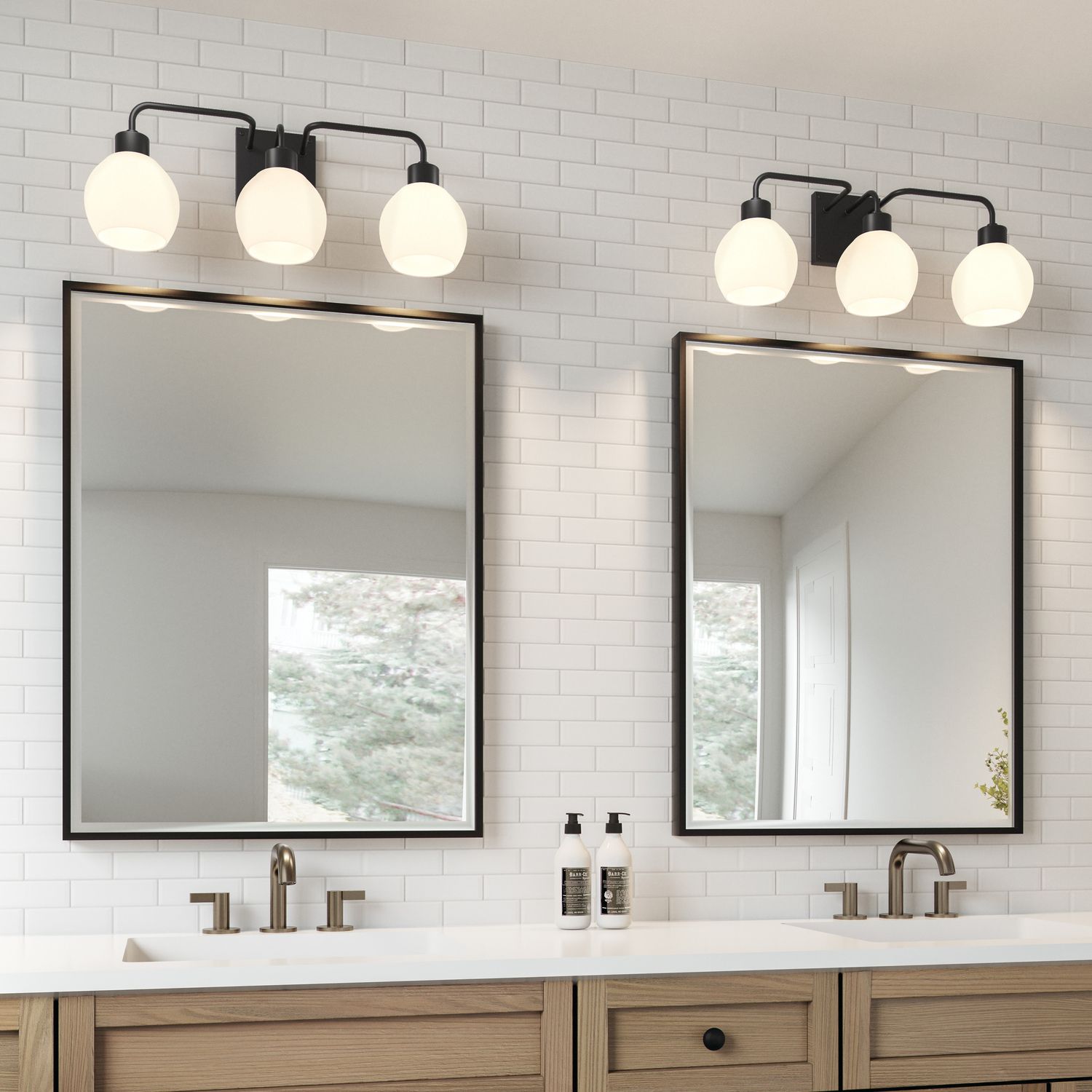 Image 3 HomePlace Lighting Tanner 3 Light Vanity Matte Black more views