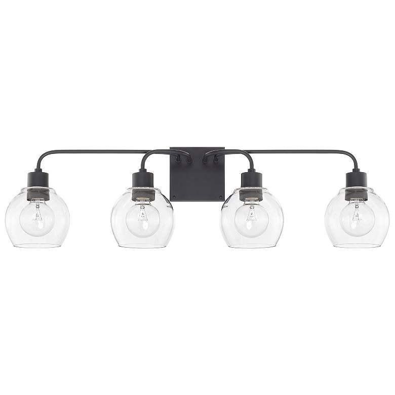 Image 1 HomePlace Lighting Tanner 4 Light Vanity Matte Black