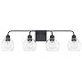 HomePlace Lighting Tanner 4 Light Vanity Matte Black
